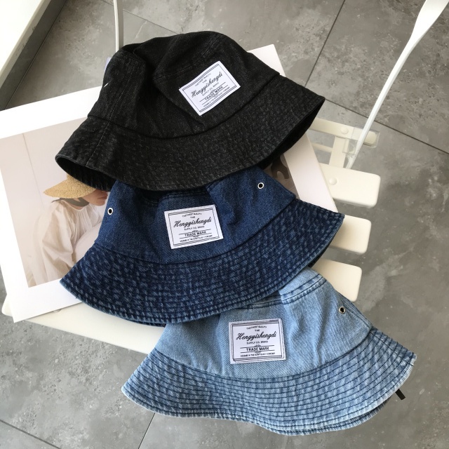 Nón tai bèo denim vành rộng chống nắng phong cách retro nhật hàn mùa hè dành cho nữ
