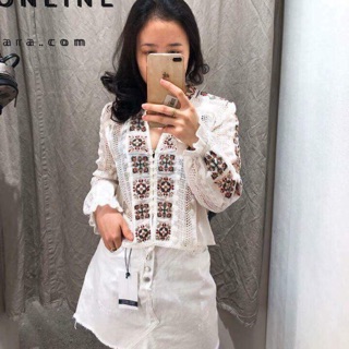 #zara ÁO SƠ MI BOHO