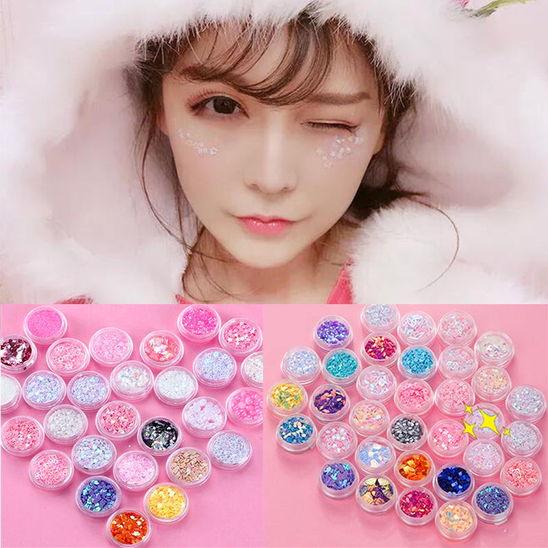 Set 12 miếng dán sequin lấp lánh dùng để trang điểm mắt | BigBuy360 - bigbuy360.vn