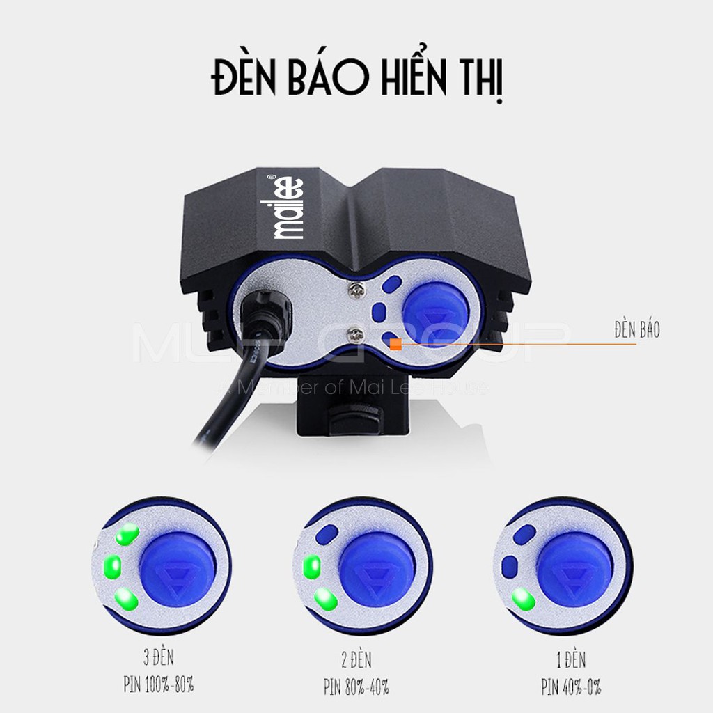 Đèn Trợ Sáng Xe Đạp Gắn Ghi Đông Cho Xe Đạp Thể Thao MTB 3xT6 900 lumens N3 Nhiều Chế Độ Sáng Chiếu Rộng Siêu Sáng MLH