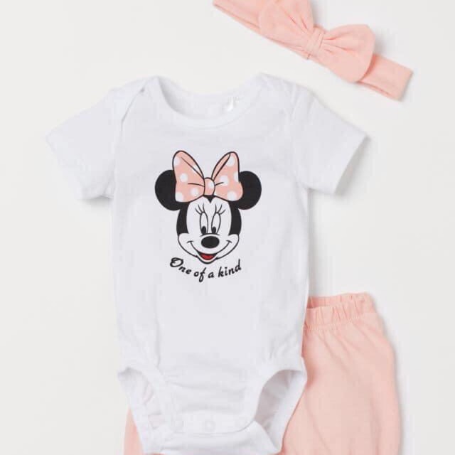 Set 3 ct minnie cho bé săn sale Uk size 4-6m
