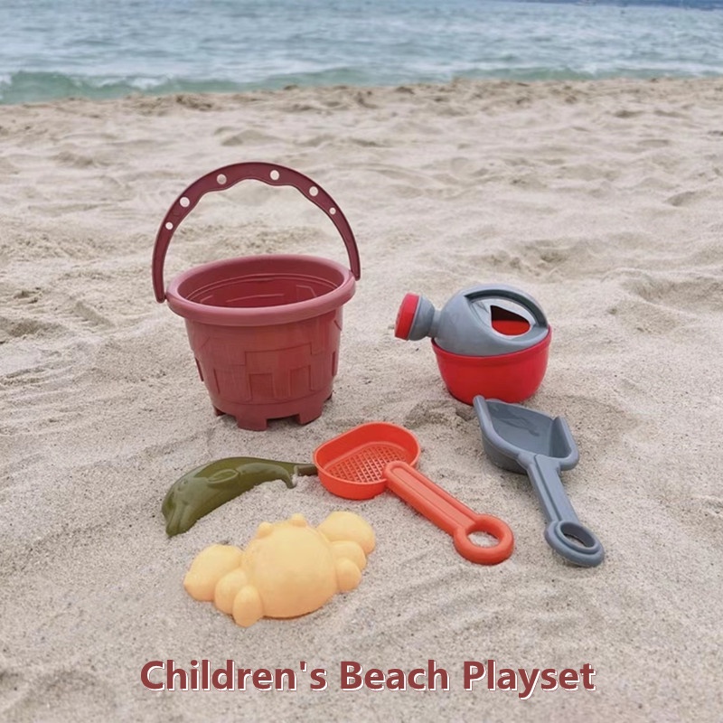 Bộ đồ chơi xúc cát dạng xô và xẻng xúc cát đi biển mùa hè cho bé