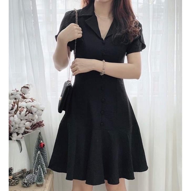 H56 Đầm đuôi cá cổ vest