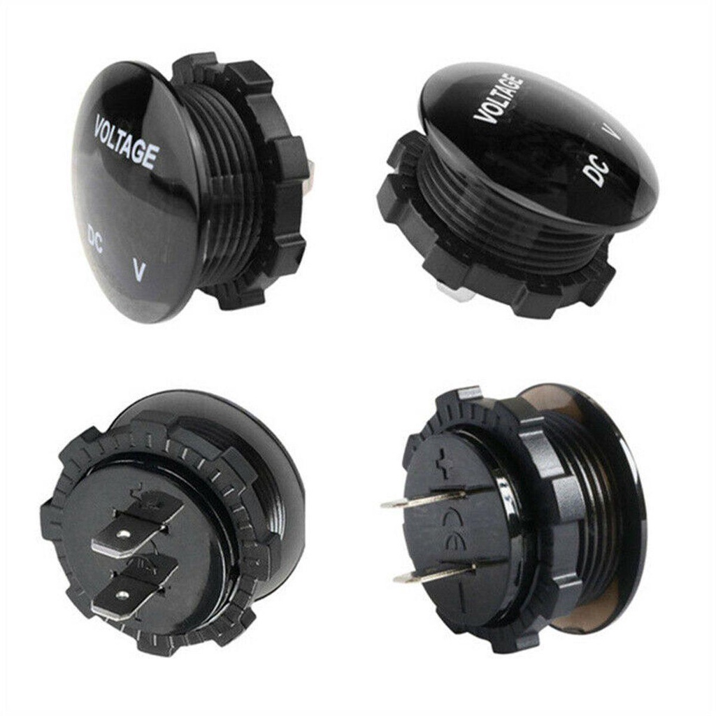 MUVAKO Vôn Kế Điện Tử Bằng Nhựa DC 12V-24V Màn Hình LED Kỹ Thuật Số Dành Cho Xe Hơi/Xe Máy