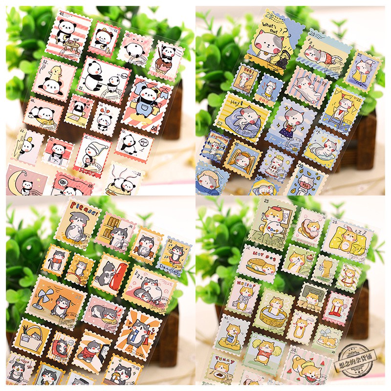 Tem Sticker DIY Hàn Quốc Dễ Thương Trang Trí Sổ Tay Điện Thoại...
