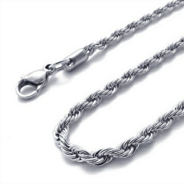 Dây chuyền nam inox kiểu buộc