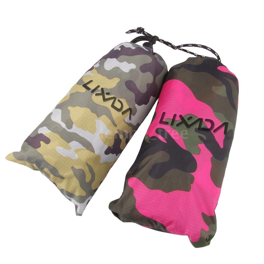 Lixada 3 in 1 Multifunctional Outdoor Military Travel Camouflage Raincoat Poncho Backpack Rain Cover Waterproof Tent Ma