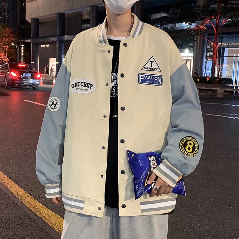 Áo khoác bomber bóng chày form rộng vải dù cao cấp Varsity dáng Unisex nam nữ f.s.shop68