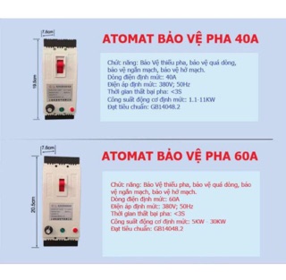 Aptomat Baili - chống mất pha, chống giật