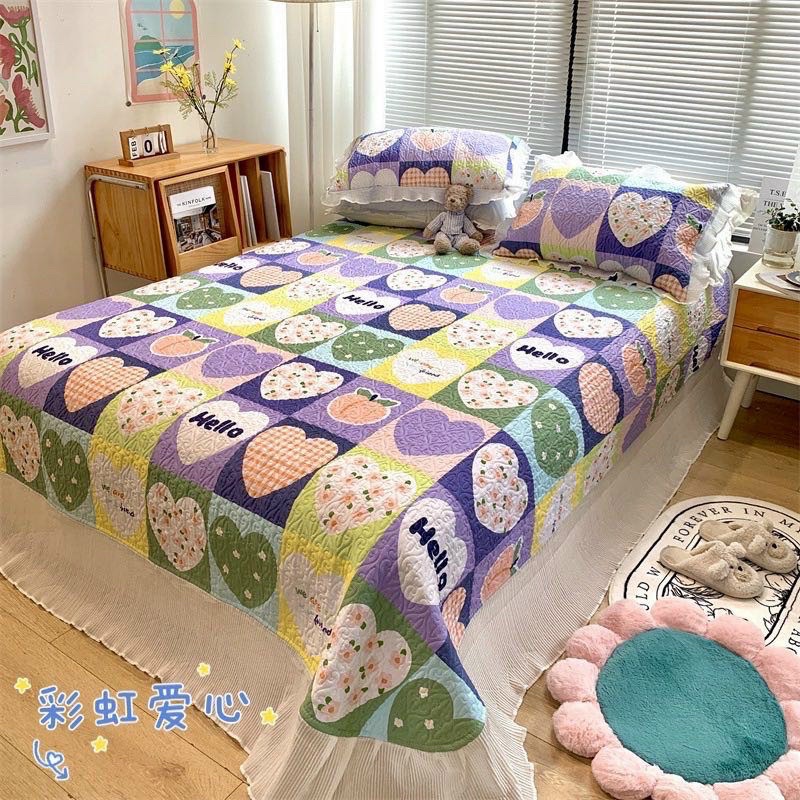 Set Ga Gối Cotton Chần Viền Bèo , Nhiều Hoạ Tiết_ shinbedding