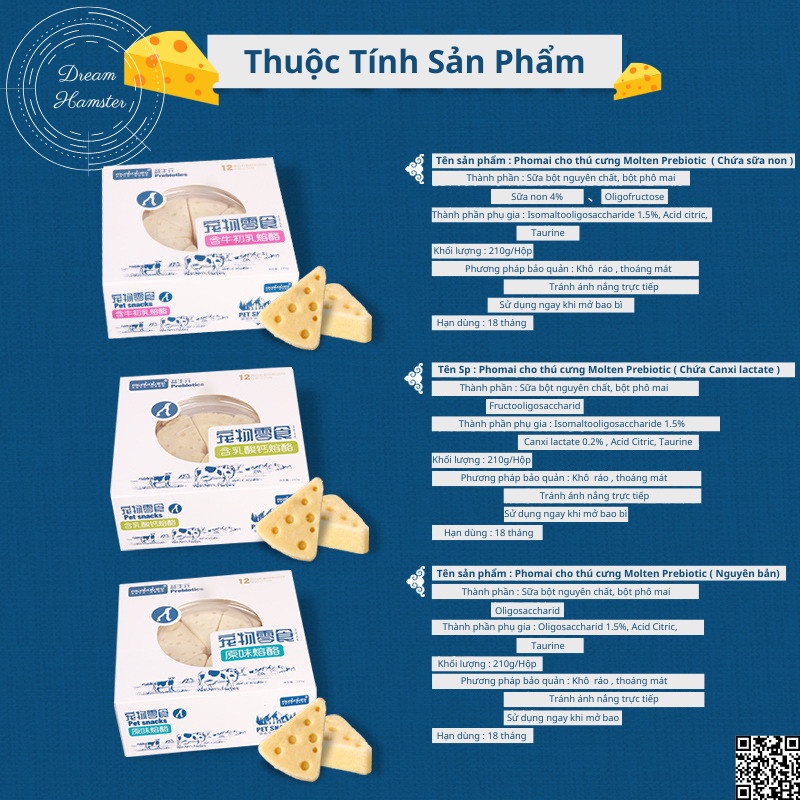 Phô mai đông khô Monbab cho thú cưng