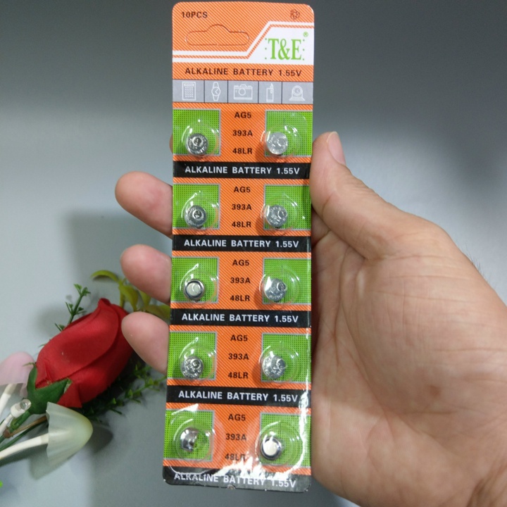 VỈ 10 viên Pin đồng hồ tai nghe trợ thính mã AG5 LR754 - P0001