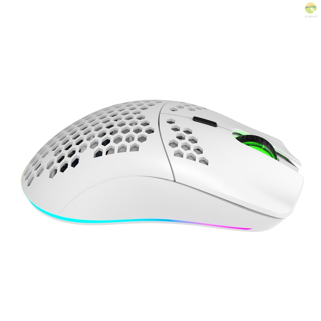 Chuột chơi game không dây T66 dạng sạc đèn RGB 2.4G với DPI có thể điều chỉnh tiện gọn cho laptop/ máy tính để bàn