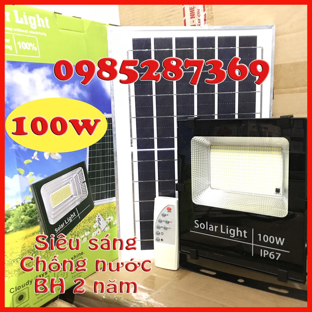 Giá Sỉ ĐÈN PHA NĂNG LƯỢNG MẶT TRỜI  60W - 100W - 150W -200W SOLAR LIGHT - PIN SẠC TRỌN ĐỜI