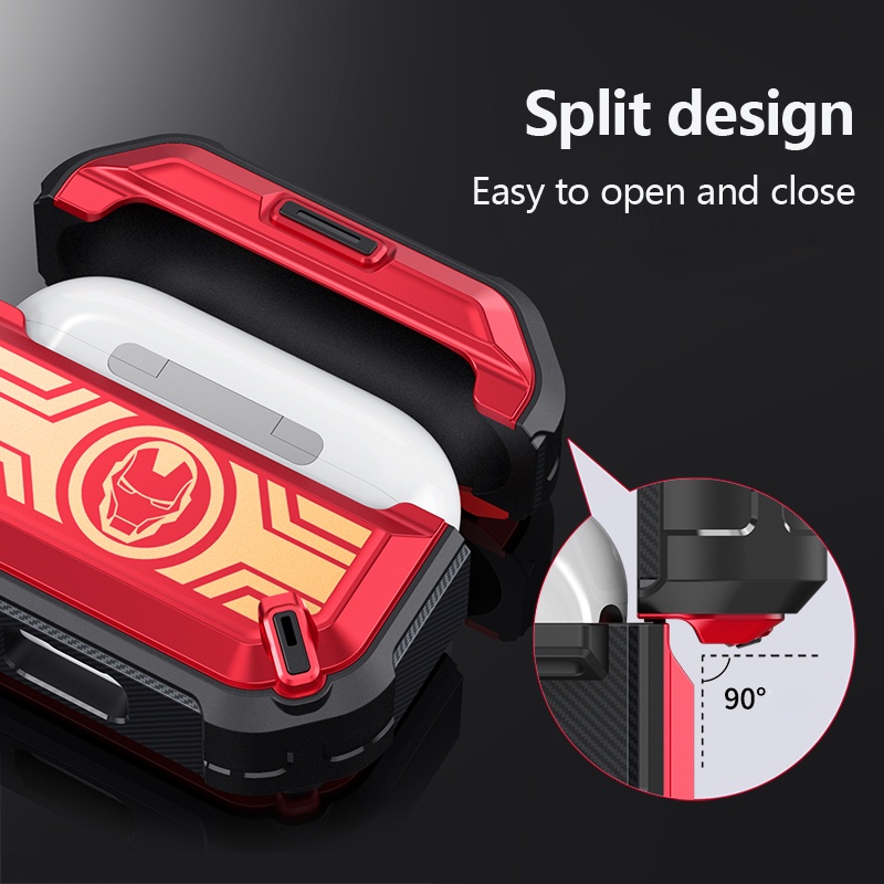 Marvel Avengers Captain America Iron Man Black Panther Thor Apple AirPods 3/2/1 & AirPods Pro / AirPods Pro  Vỏ bọc phụ kiện tai nghe Bluetooth iPhone