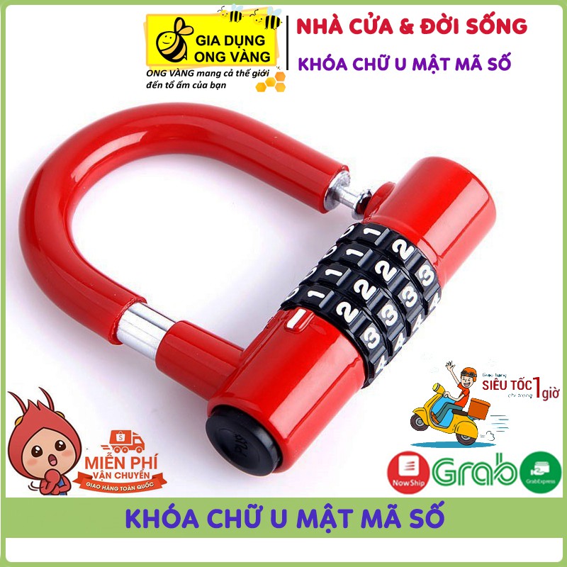 Khóa Chống Trộm, Khóa Cửa Chũ U Bằng Bảo Mật Bằng Mã Số An Toàn, Chống Cắt, Tiện Dụng, bảo đảm an toàn cho tài sản