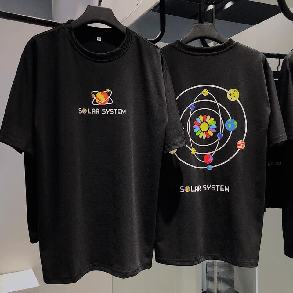 KHẨU TRANG CHỐNG BỤI MÀU ĐEN DÙNG CHO Áo thun Unisex tay lỡ hệ mặt trời SOLAR SYSTEM couple nam nữ