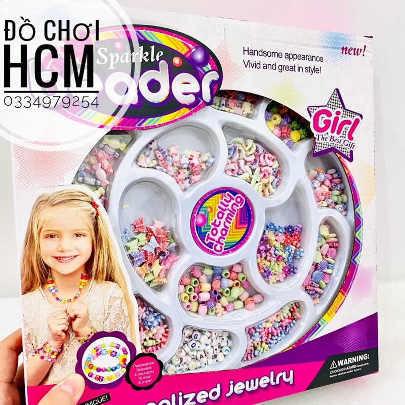 [DỄ THƯƠNG - CLIP THẬT] Đồ chơi trẻ em hộp sâu hạt, vòng chuỗi đeo tay dành cho bé thích vòng sâu hạt cườm 997-2