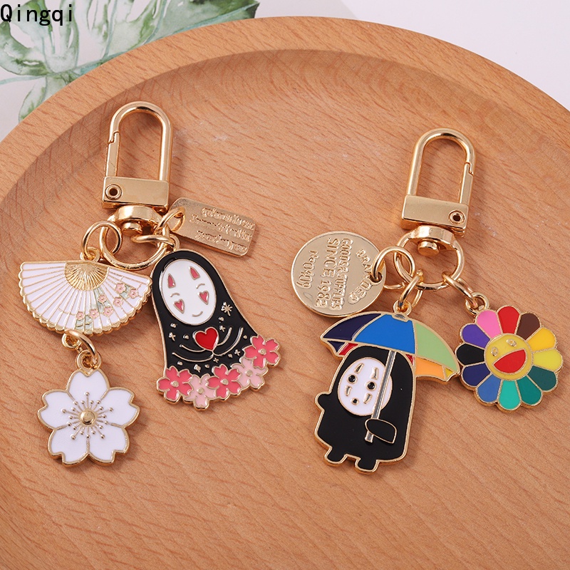 Móc Khóa Miss Zoe Hình Cây Dù Và Hoa Anh Đào Màu Trắng/Đen Kiểu Nhật Bản Dễ Thương Dùng Làm Quà Tặng Cho Bạn Gái