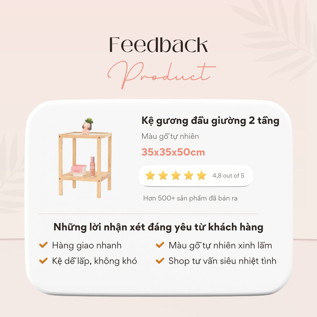 KỆ GƯƠNG ĐẦU GIƯỜNG 2 TẦNG