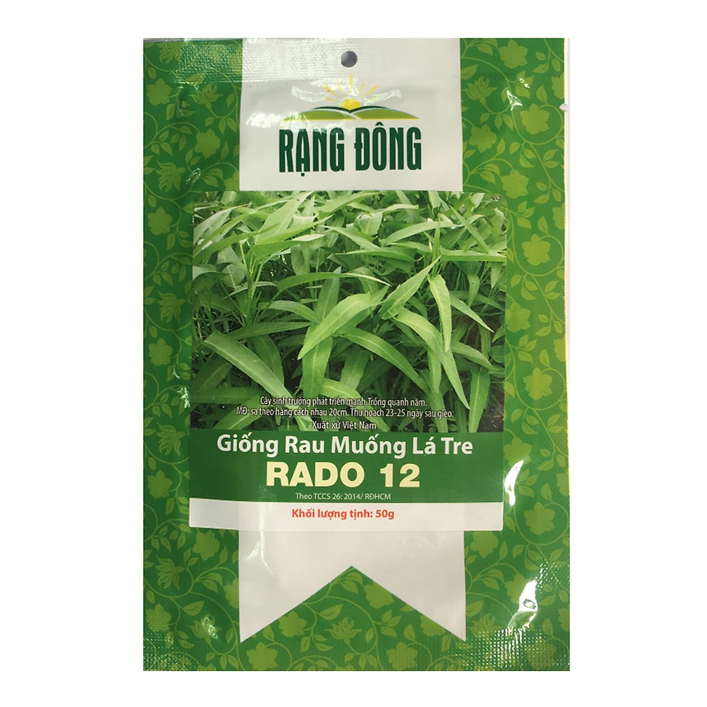 Hạt Giống Rau Muống Lá Tre RADO 50Gram