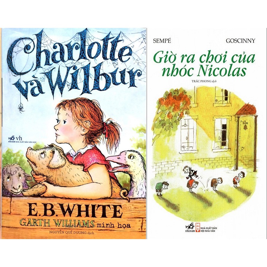 Sách xịn - Combo Charlotte Và Wilbur + Giờ Ra Chơi Của Nhóc Nicolas - Nhiều Tác Giả