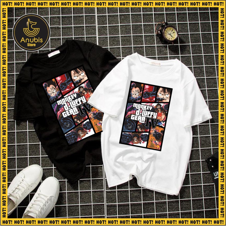 ÁO THUN UNISEX ONE PIECE LUFFY PHONG CÁCH GTA CHẤT LỪ