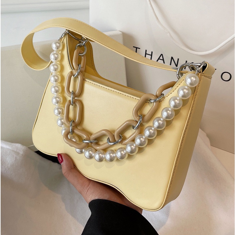 Túi Đeo JASMIN NOIR Chéo Da PU Hình Bán Nguyệt Xinh Xắn Cho Nữ