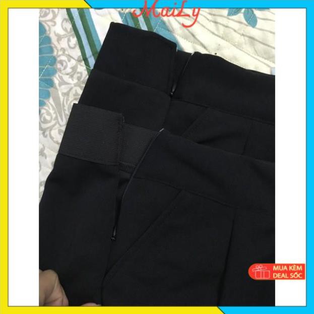 Quần tây lưng thun [HÀNG THIẾT KẾ] Quần tây nữ lưng thun khóa sườn chất vải tuyết mưa cực đẹp | BigBuy360 - bigbuy360.vn