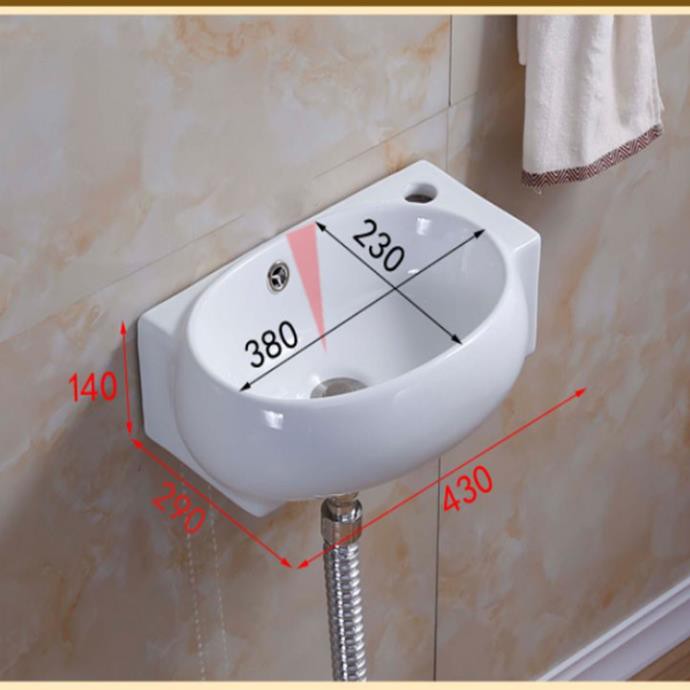 Chậu lavabo mini treo góc hoặc thẳng phong cách tinh tế, siêu nhỏ