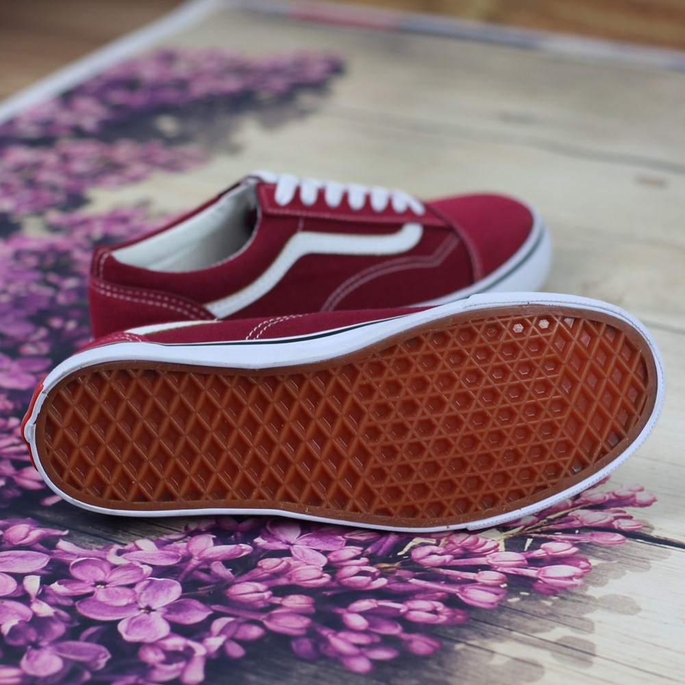 Giày Sneaker Van Cá Tính Nam Đỏ Đô