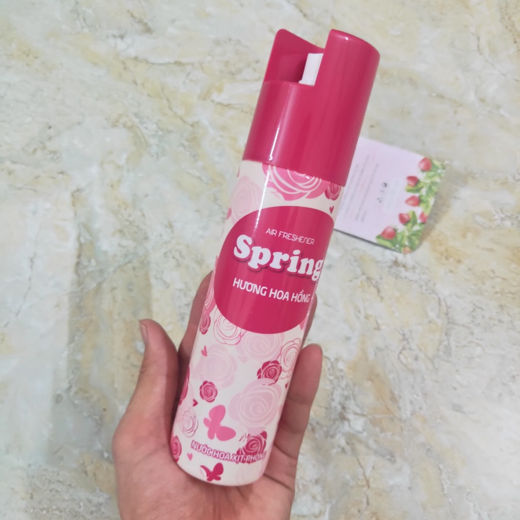 Nước hoa Xịt phòng Spring hương hoa hồng 280ml