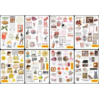 Sticker washi A4 [GIRLY THINGS] Dạng Lì Trang Trí Bullet Journal Siêu Đẹp (105030-105037)