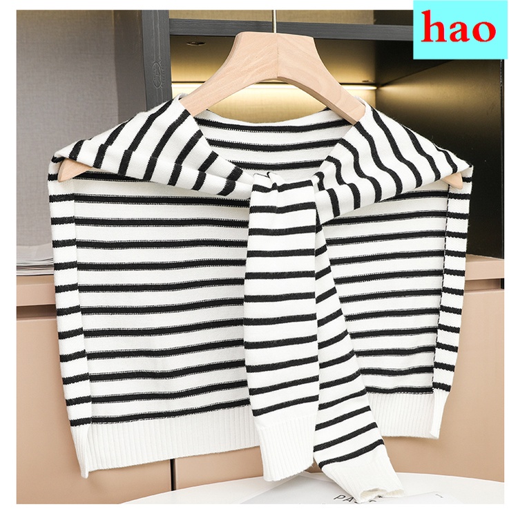 Khăn choàng cổ vải len dệt kim thắt nút thời trang thu đông cho nữ
