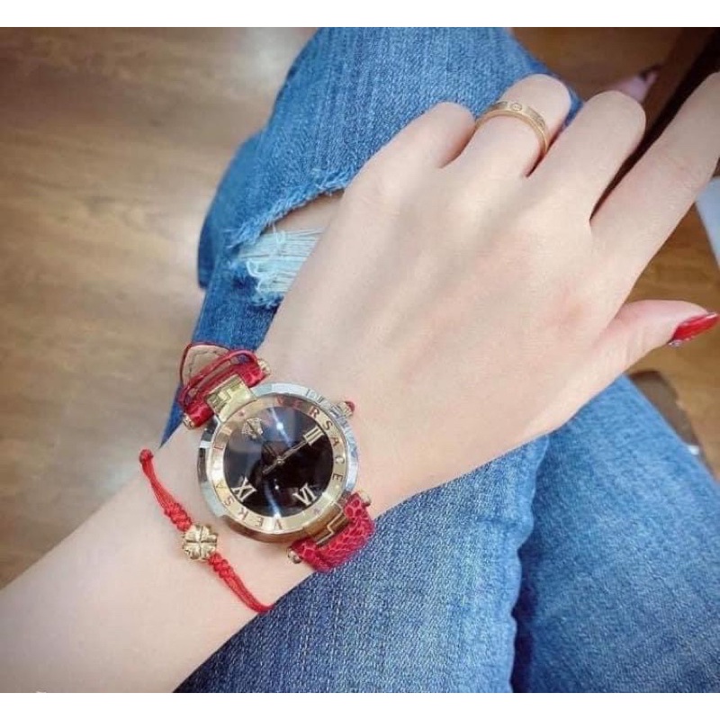 Charm 4 lá vàng xuyên vòng đá hoặc làm mặt dây chuyền