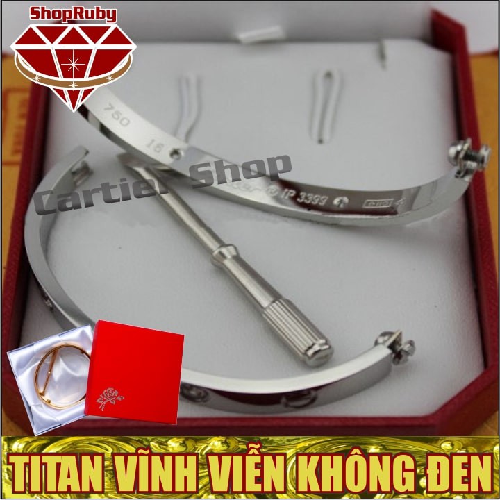 VÒNG TAY CATIER TITAN VÀNG, HỒNG, TRẮNG | LẮC TAY CARTIER