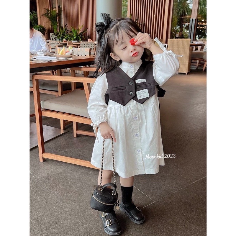Sét váy 2 chi tiết kèm áo gile đáng yêu cho bé gái từ 10-22kg💋