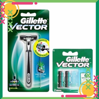 Bộ dao cạo râu + 2 lưỡi dao cạo gillette vector