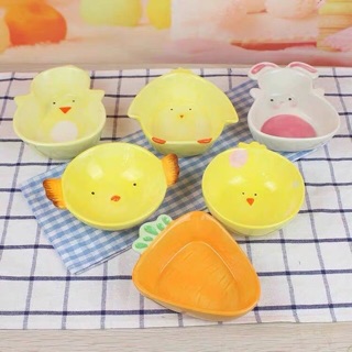 (CÓ SẴN) Chén Bát Sứ Ăn Dặm Hình Cute Cho Bé
