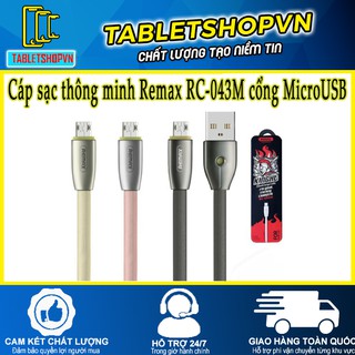 Cáp sạc thông minh Remax Lightning Knight RC-043M cổng Micro USB