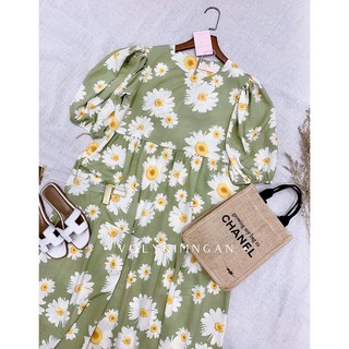 Đầm maxi suông hoa cúc chất đẹp