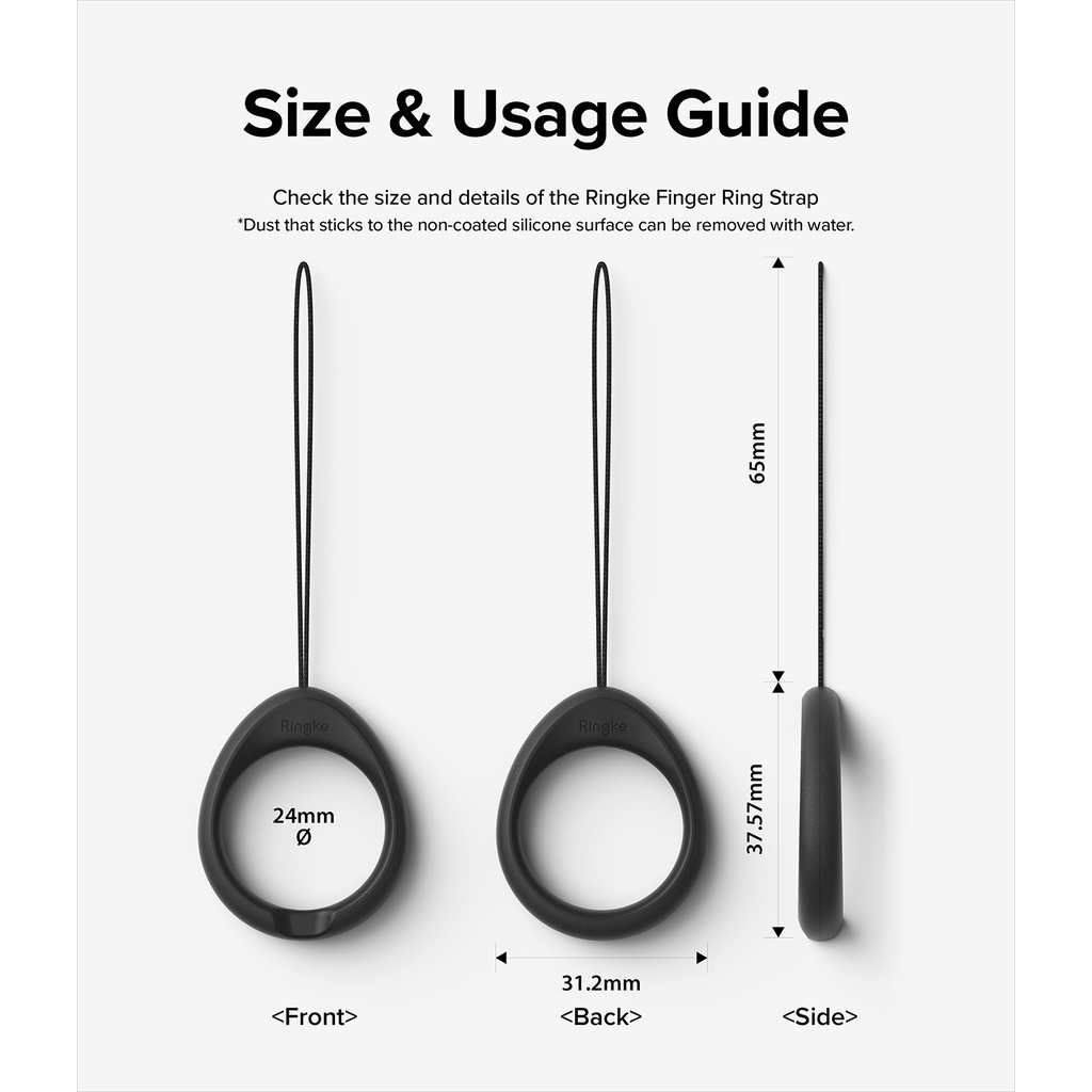 Dây buộc ốp điện thoại RINGKE bằng silicone cầm tay chống trượt cho chìa khóa/ máy ảnh