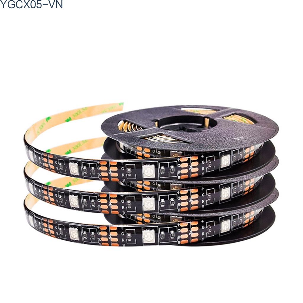 Dải Đèn Led Rgb5050 Chống Nước Linh Hoạt Cho Tv Laptop Pc + Điều Khiển