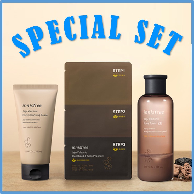 (hàng Mới Về) Bộ Mỹ Phẩm Núi Lửa Jeju Jeju innisfree / Jeju Volcanic Set | BigBuy360 - bigbuy360.vn