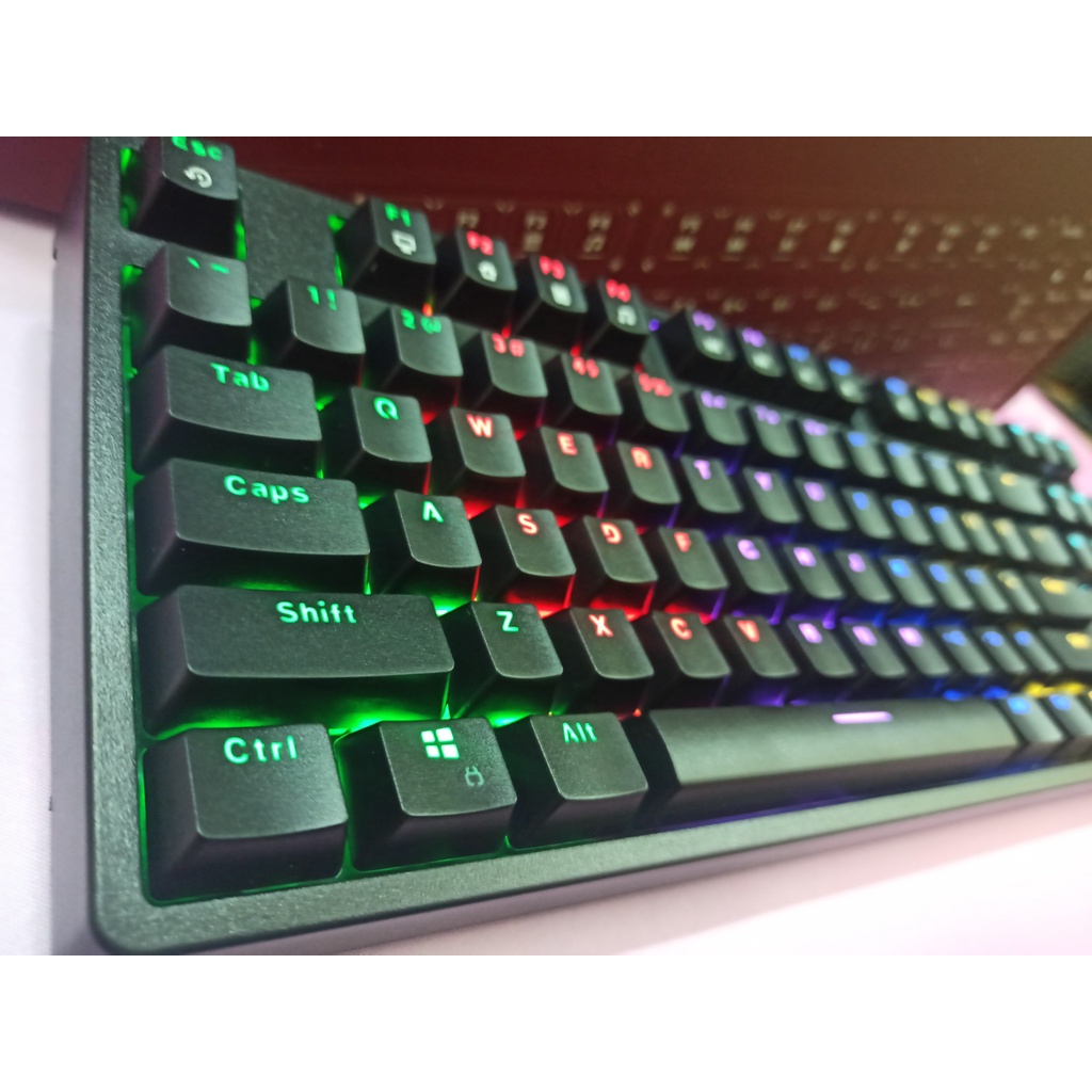 Bàn phím cơ gaming E-DRA EK387L led Rainbow, cáp type C, - Bản mới 2022  HÀNG CHÍNH HÃNG