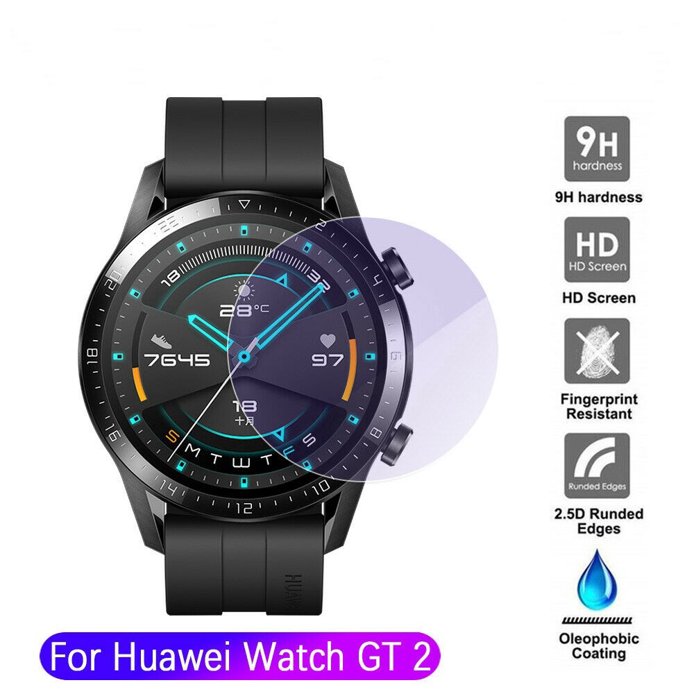 Toàn Bộ Kính Cường Lực 9H Chống Ánh Sáng Tím Cho Đồng Hồ Huawei Watch GT2 46mm HD