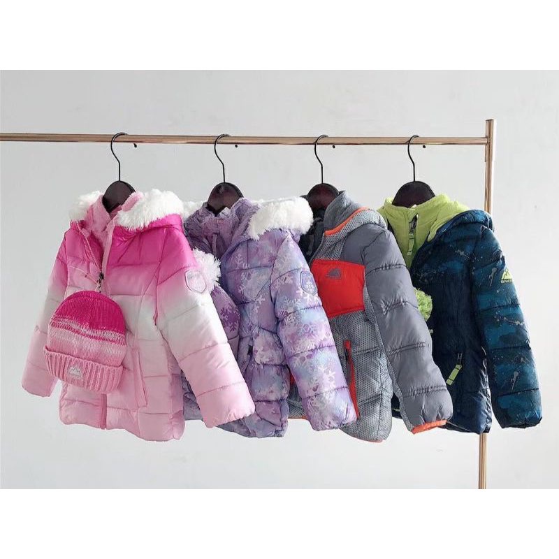 Set áo phao jacket kèm mũ len Snozu