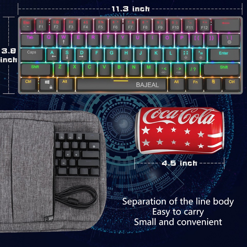 Bàn Phím 61 Phím Siêu Tĩnh Cho Game Thủ