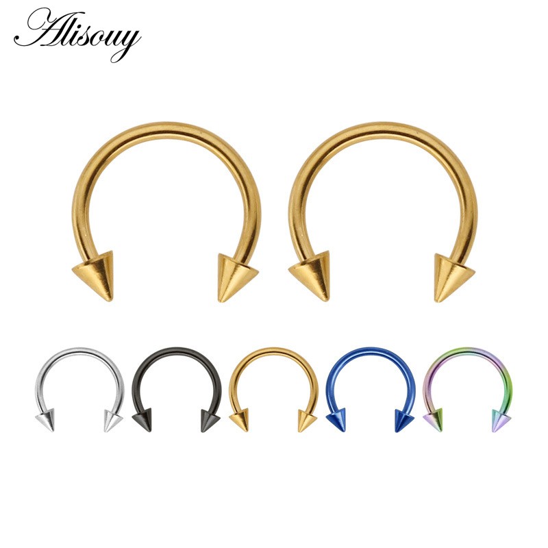 Alisouy 1 Khuyên Mũi / Môi / Tai / Mũi Bằng Thép