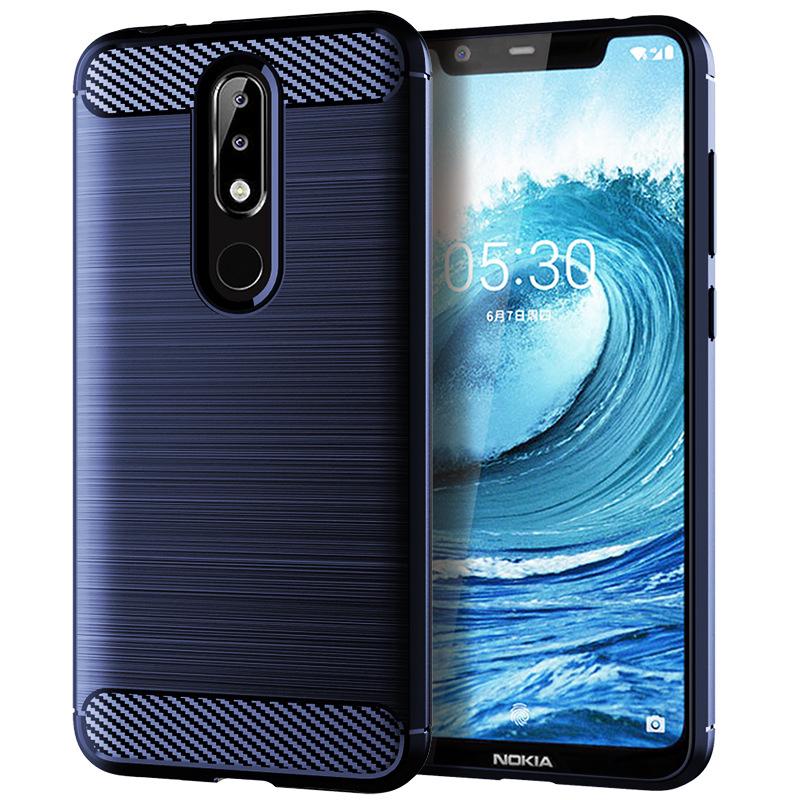 Ốp Lưng Silicon Sợi Carbon Cho Nokia 5.1plus Nokia 5.1plus